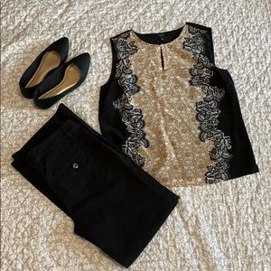 Talbots silk sleeveless blouse